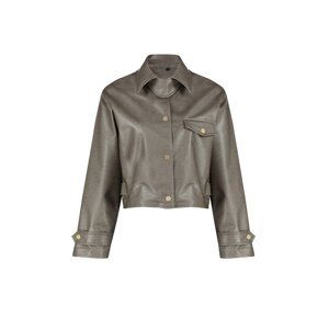 Trendyol Dark Brown Oversize Faux Leather Coat