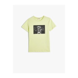 Koton Hologram Printed T-Shirt Short Sleeve Crew Neck Cotton