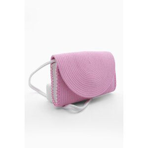 Marjin Women's Handmade Knitted Shoulder Bag Ceysa Pink