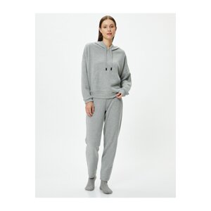 Koton Sweatshirt Pajama Top Hooded Kangaroo Pocket