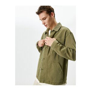 Koton Shirt Jacket Washable Double Pocket Detailed Classic Collar Buttoned