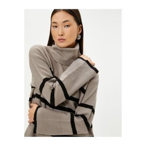 Koton Oversize Turtleneck Sweater Knitwear Long Sleeve Ribbed