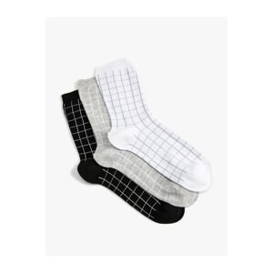 Koton 3-Piece Checkered Socks Set Multi Color