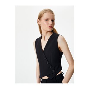 Koton Double Breasted Vest Buttoned V Neck