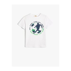 Koton T-Shirt Football Print Short Sleeve Cotton