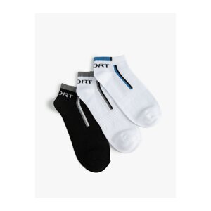 Koton Set of 3 Booties Sports Socks Multicolored with Slogan