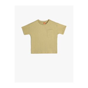 Koton Basic T-Shirt Short Sleeve Pocket Detail Cotton