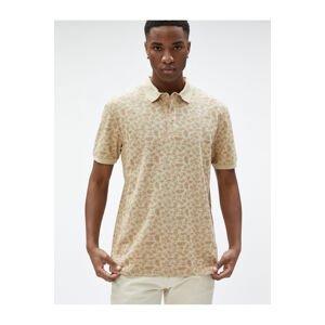 Koton Polo T-Shirt Floral Printed Short Sleeve Buttoned Cotton