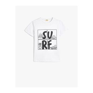 Koton T-Shirt Short Sleeve Crew Neck Surf Printed Cotton