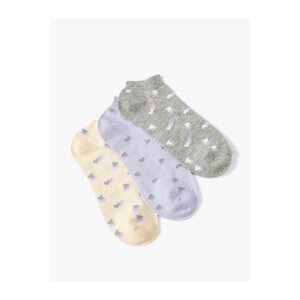 Koton Heart Hearted 3-Pack Booties Socks Set Multi Color