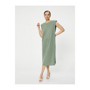 Koton Midi Dress Relaxed Cut Pocket Detailed Modal Blended