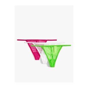 Koton 3-Pack Tulle String Briefs