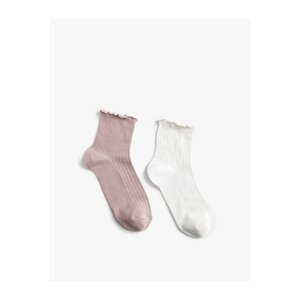 Koton Basic Set of 2 Socks with Ruffle Detailed
