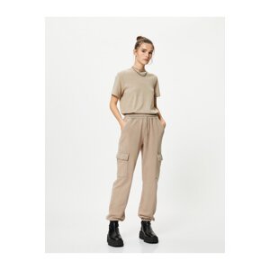 Koton Jogger Pants with Cargo Pocket and Lace Waist