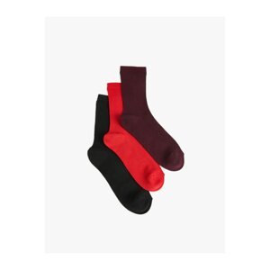 Koton Basic Set of 3 Crepe Socks, Multicolored