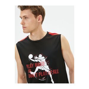 Koton Sports Tank Top Basketball Printed Sleeveless Crew Neck
