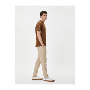 Koton Chino Trousers Pocket Detailed High Waist Slim Fit