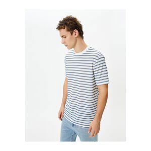 Koton 4SAM10077HK Men's Cotton T-shirt BLUE STRIPED