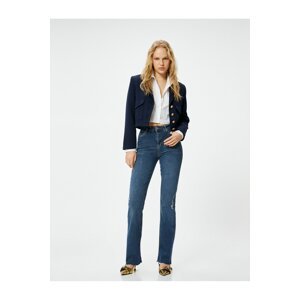 Koton Light Spanish Leg Jeans Slim Fit High Waist - Victoria Slim Jeans