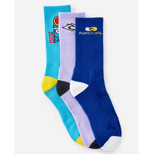 Ponožky Rip Curl RETRO CREW SOCK 3-PK Multico