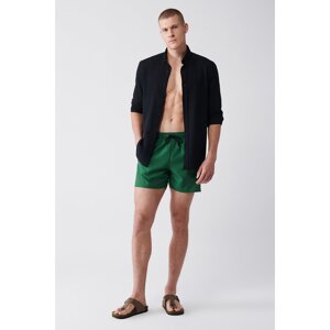 Avva Men's Green Quick Dry Standard Size Flat Swimwear Marine Shorts