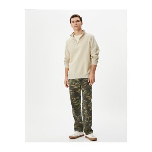 Koton Camouflage Trousers Pocket Detailed Buttoned