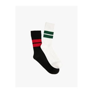 Koton Set of 2 Socks with Stripe Detail Multi Color