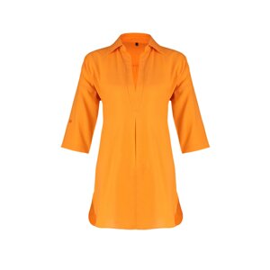 Trendyol Orange Mini Woven 100% Cotton Beach Dress