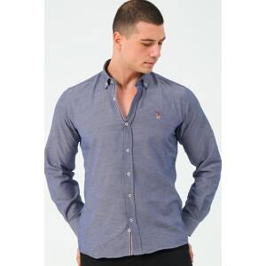 G674 DEWBERRY MEN'S SHIRT-DENIM BLUE-3