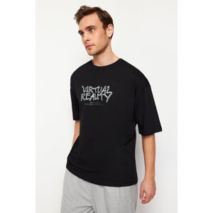 Trendyol Black Oversize/Wide Cut Short Sleeve T-shirt