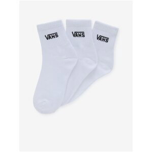 Sada tří párů dámských ponožek v bílé barvě VANS Classic Half Crew - Dámské
