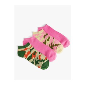 Koton Camouflage Set of 4 Booties Socks
