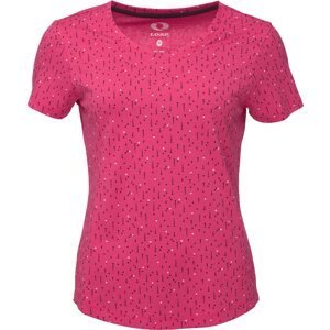 Růžové dámské vzorované tričko LOAP BAKLAVA