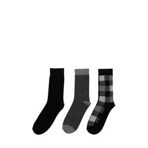 Polaris SQUARE 3 LU SKT-M 3PR Men's Black Socket Socks