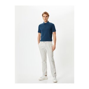 Koton Polo Neck T-Shirt Buttoned Short Sleeve Cotton