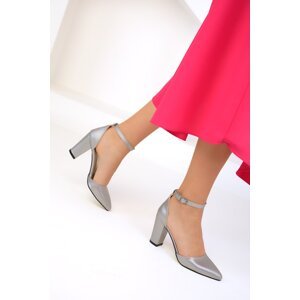 Soho Women's Gray Classic Heeled Shoes 16816