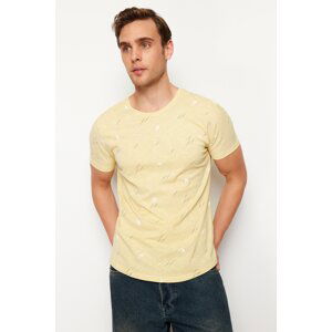 Trendyol Yellow Regular/Normal Fit Patterned T-Shirt