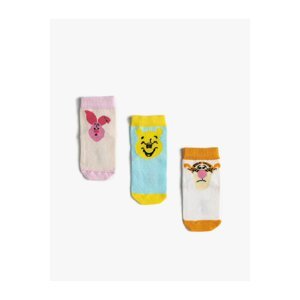 Koton 3-Pack Winnie The Pooh Printed Booties Socks Licensed, Set of 3