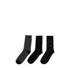 Polaris PLAID 3 LU SKT-M 3PR Men's Black Socket Socks