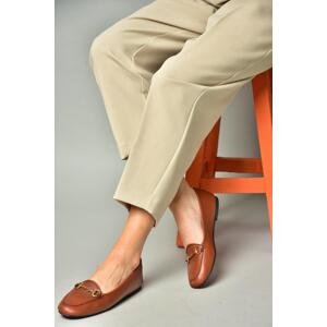 Fox Shoes R667001403 Tan Genuine Leather Flat