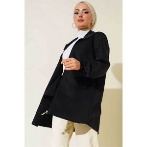 Bigdart 5908 Short Pocket Flap Trench Coat - Black