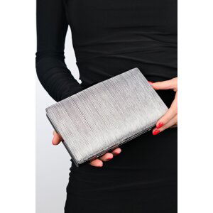 LuviShoes YADAYA Platinum Striped Women's Evening Bag