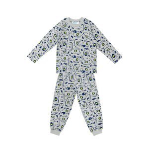Denokids Super Dino Baby Boy Gray Pajamas Set