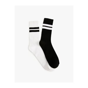 Koton Set of 2 Socks Multi Color Strip Pattern