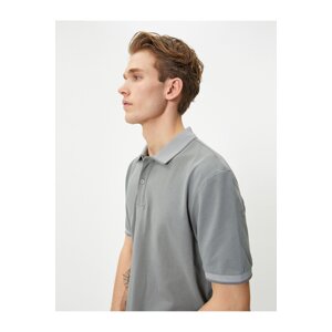 Koton Polo Neck T-Shirt Slim Fit Short Sleeve Collar Detailed