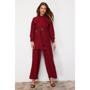 Trendyol Red Woven Two-Piece Set