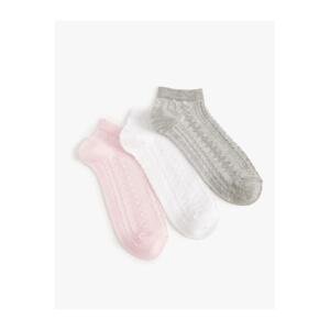 Koton 3-Pack of Booties Socks Textured