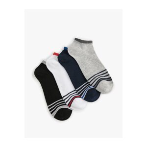 Koton 4-Piece Striped Booties Socks Set Multi Color