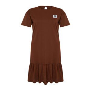 Trendyol Curve Brown Single Jersey Knitted Plus Size Dress