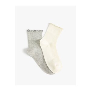 Koton 2-Piece Socks Set Multicolored with Ruffle Detail